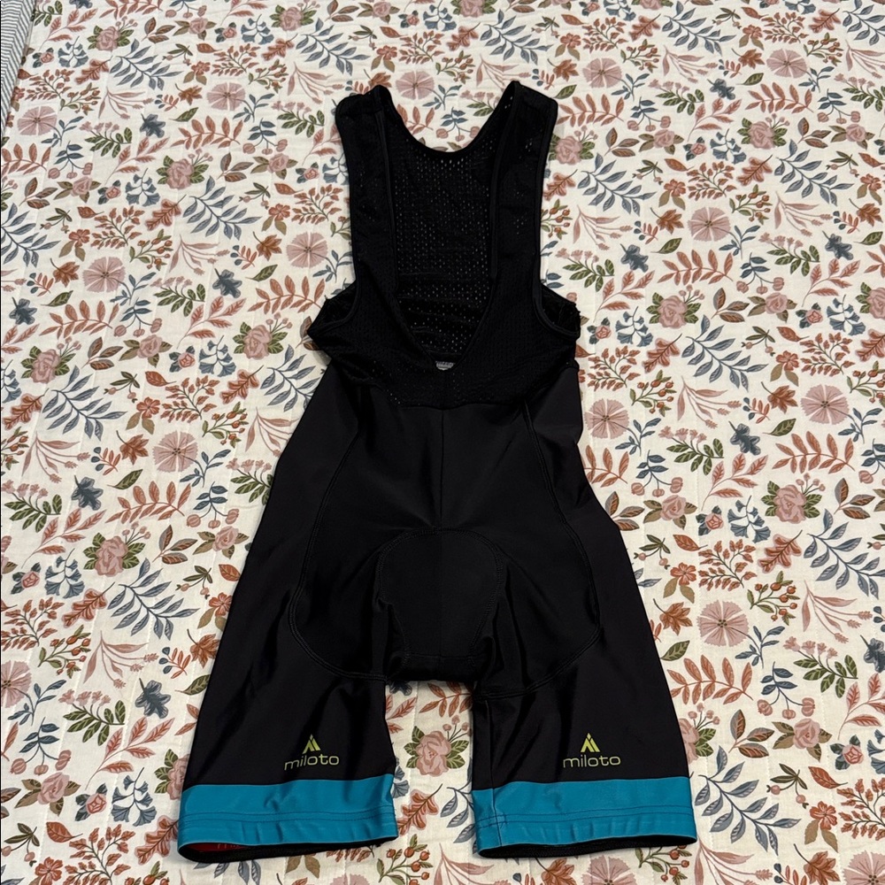 Black and Blue Women's Bike Shorts
